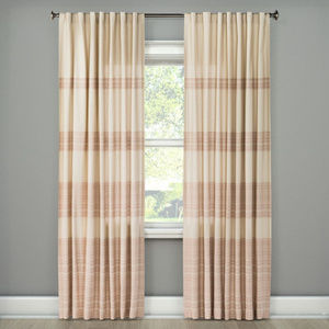 1 Pair Rust Global Stitch Curtains - New